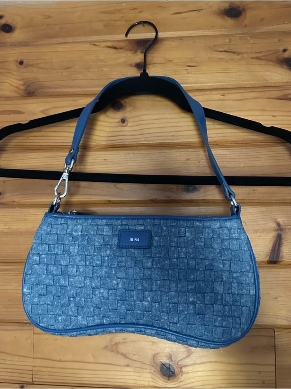 JW PEI Eva Shoulder Handbag - Blue Denim Weave
